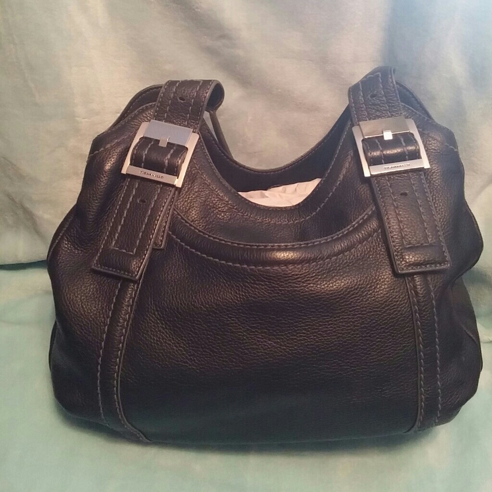 Black leather purse